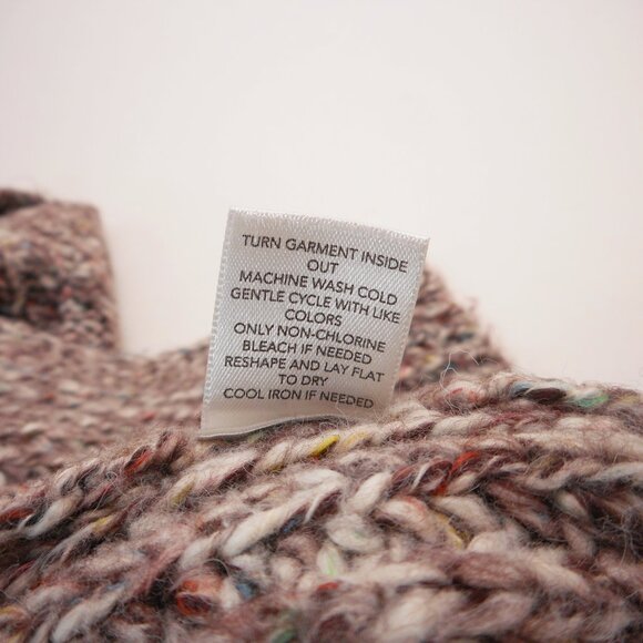 Christopher & Banks Womens PM Open Front Cardigan Sweater Brown Speckled Pockets - Picture 9 of 12